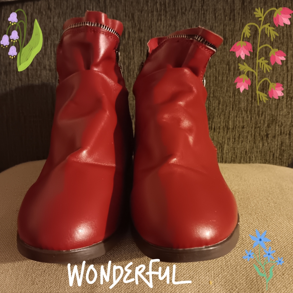 Elegant Red Ankle Booties